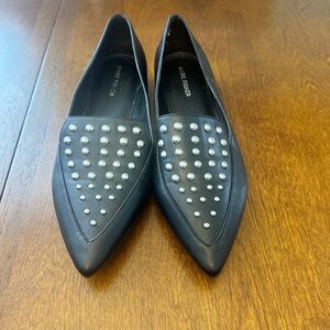 Marc Fisher Black Flats with Silver Studs